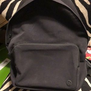 Black canvas lululemon backpack